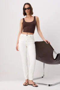 TRENDYOLMİLLA WHITE High Waist jeans - Image 2