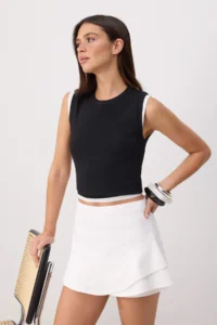 TRENDYOLMİLLA WHITE with flywheel 100% Cotton DENIM Shorts Skirt - Image 2