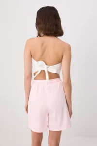TRENDYOLMİLLA Light Pink 100% Tencel City Size DENIM Shorts - Image 4