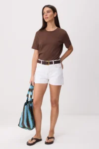 TRENDYOLMİLLA WHITE City Size DENIM Shorts - Image 2