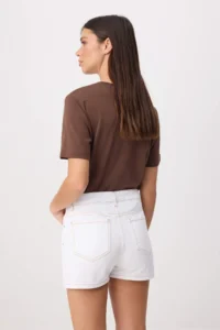 TRENDYOLMİLLA WHITE City Size DENIM Shorts - Image 4