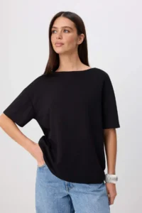 TRENDYOLMİLLA Black Regular/Normal Pattern V-neck Sleeveless Lace Detailed Crepe Knitting T-Shirt - Image 2