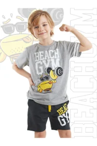 Denokids Beach Gym Boys' T-Shirt Shorts Set
