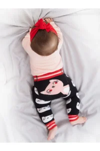 Denokids Kedi Baby Girl Bodysuit Leggings-Pants Set - Image 3