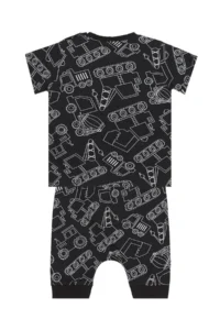 Denokids Car Baby Boy Black Summer T-Shirt Capri Shorts Set - Image 4