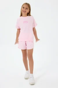 US Polo Assn. U.s. Polo Shirt Assn Girls' Pink Shorts Set