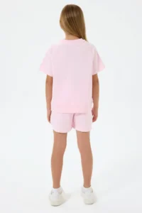 US Polo Assn. U.s. Polo Shirt Assn Girls' Pink Shorts Set - Image 3