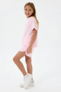 US Polo Assn. U.s. Polo Shirt Assn Girls' Pink Shorts Set - Image 5