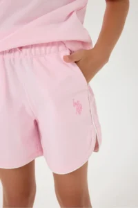 US Polo Assn. U.s. Polo Shirt Assn Girls' Pink Shorts Set - Image 6
