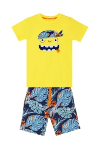 Denokids Hawai Korsan Boys' Summer T-Shirt Shorts Set - Image 3