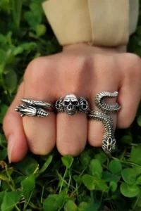 The Collection Antik Silver Plated Adjustable Model Set Ring