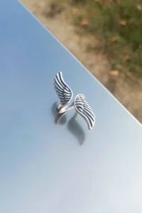 The Collection Silver Plated Winged Ring - Image 2