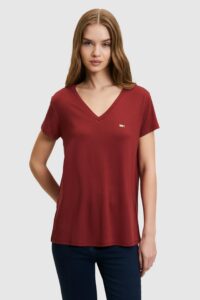 US Polo Shirt Assn. Women Cherry Basic T-Shirt