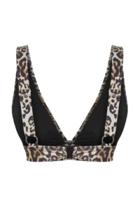 TRENDYOLMİLLA Leopard Patterned Triangle Covered Bikini Top - Image 6