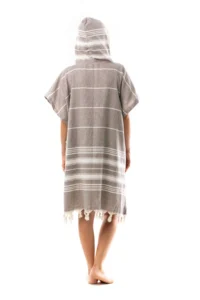 Formeya Cotton Adult Peshtemal Poncho Bathrobe Beach Towel Brown - Image 5
