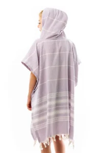 Formeya Cotton Adult Peshtemal Poncho Bathrobe Beach Towel Lilac - Image 6