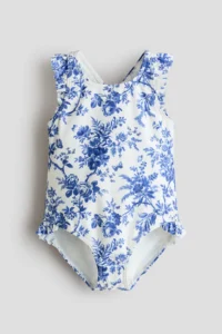 H&M Frilly and Patterned Swimsuit