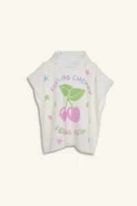 DeFacto  Beige Printed Cotton Beige Poncho Towel Girl Child