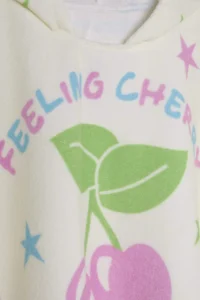 DeFacto  Beige Printed Cotton Beige Poncho Towel Girl Child - Image 2