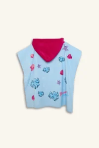 DeFacto  Turquoise Printed Cotton Poncho Towel Girl - Image 3