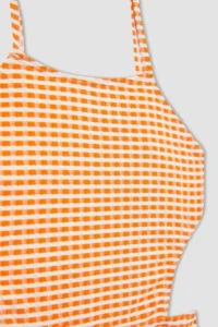 DeFacto Checkered Swimsuit Girls' - Image 2