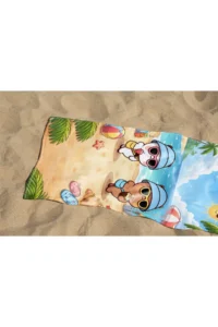 Erays Home Bubu Dudu New Patterned Digital Printed Girl's Beach Towel Cotton Beach Towel Sea Towel - Image 3