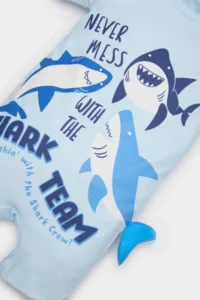DeFacto Shark Patterned Swimsuit Baby Size - Image 3