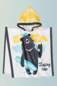 HAMUR Boy's Hooded Beach Towel Poncho Towel Swimmer Sea Pool Bathrobe Baby Bath Towel Surf