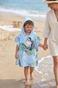 HAMUR Boy's Hooded Beach Towel Poncho Towel Swimmer Sea Pool Bathrobe Baby Bath Towel Dragon - Image 6