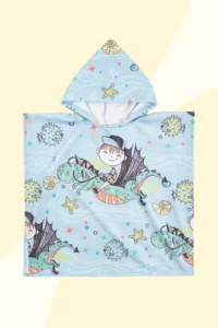 HAMUR Boy's Hooded Beach Towel Poncho Towel Swimmer Sea Pool Bathrobe Baby Bath Towel Dragon - Image 7