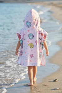 HAMUR Girl's Hooded Beach Towel Poncho Towel Swimmer Sea Pool Bathrobe Baby Bath Towel Mermaid - Image 5