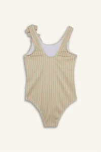 DeFacto Striped Ruffle Detailed Swimsuit Girls' - Image 3