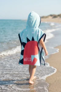 HAMUR Boy's Hooded Beach Towel Poncho Towel Swimmer Sea Pool Bathrobe Baby Bath Towel Dino - Image 5