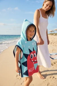 HAMUR Boy's Hooded Beach Towel Poncho Towel Swimmer Sea Pool Bathrobe Baby Bath Towel Dino - Image 6