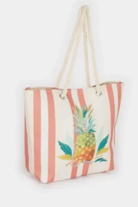 DeFacto Women Pineapple Patterned Beach Bag - Image 2