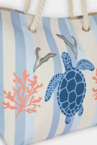 DeFacto Women Turtle Patterned Beach Bag - Image 3