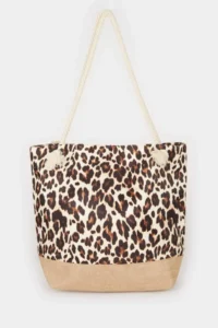 DeFacto Women Leopard Patterned Beach Bag - Image 3