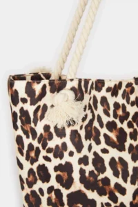 DeFacto Women Leopard Patterned Beach Bag - Image 4