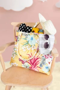 HAMUR Beach Bag Beach Towel 100x150 Cm Tropical - Image 3
