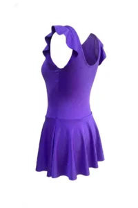Endeep Girls' Ruffle Detailed Purple Skirt Dress Swimsuit - Image 3