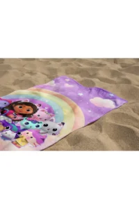 Erays Home Gabby House Patterned Digital Printed Girl's Beach Towel Cotton Beach Towel Sea Towel - Image 2