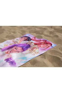Erays Home Huntrix Animation Patterned Girl's Beach Bath Towel Sea Towel Beach Towel - Image 3