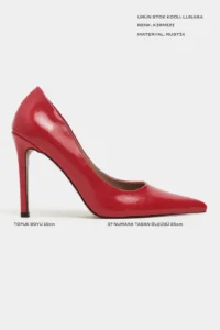 Nisantasi Shoes Lunara Red RUSTIC Patterned Pointed toe Women Stiletto - Image 3
