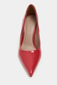 Nisantasi Shoes Lunara Red RUSTIC Patterned Pointed toe Women Stiletto - Image 4