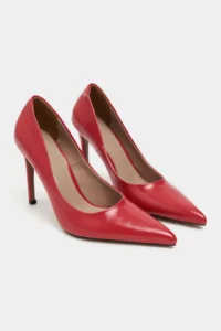 Nisantasi Shoes Lunara Red RUSTIC Patterned Pointed toe Women Stiletto - Image 6