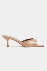 Nisantasi Shoes PROMISE Nude RUSTIC Patterned Pointed toe Women Thin Heels Slippers