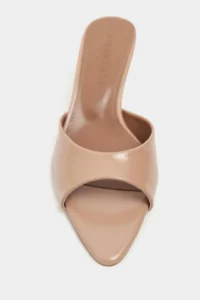 Nisantasi Shoes PROMISE Nude RUSTIC Patterned Pointed toe Women Thin Heels Slippers - Image 4