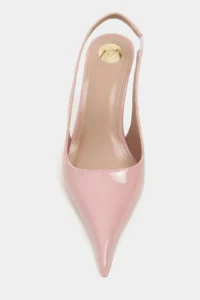 Nisantasi Shoes Mehru Dusty ROSE Patent Belt Detailed Pointed toe Women Heels Shoes - Image 4