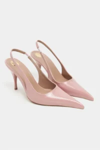 Nisantasi Shoes Mehru Dusty ROSE Patent Belt Detailed Pointed toe Women Heels Shoes - Image 6