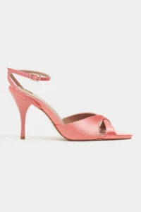Nisantasi Shoes MONICA Salmon Satin Bilek Belt Detailed Women Thin Heels Shoes - Image 9